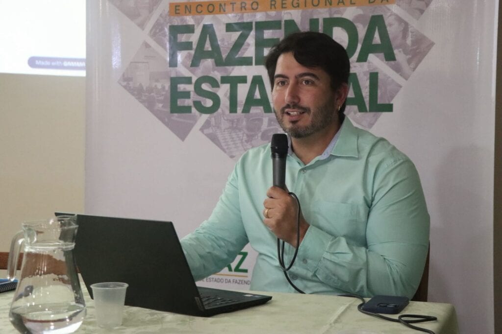 Apresentação sobre a reforma tributária e os impactos na administração do Estado do Acre, durante o evento. Foto: José Henrique Nascimento/Sefaz
