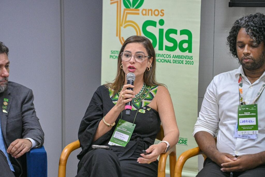 Secretária adjunta da Sema, Renata Souza falou das ações prioritárias do Meio Ambiente. Foto: Diego Gurgel/Secom