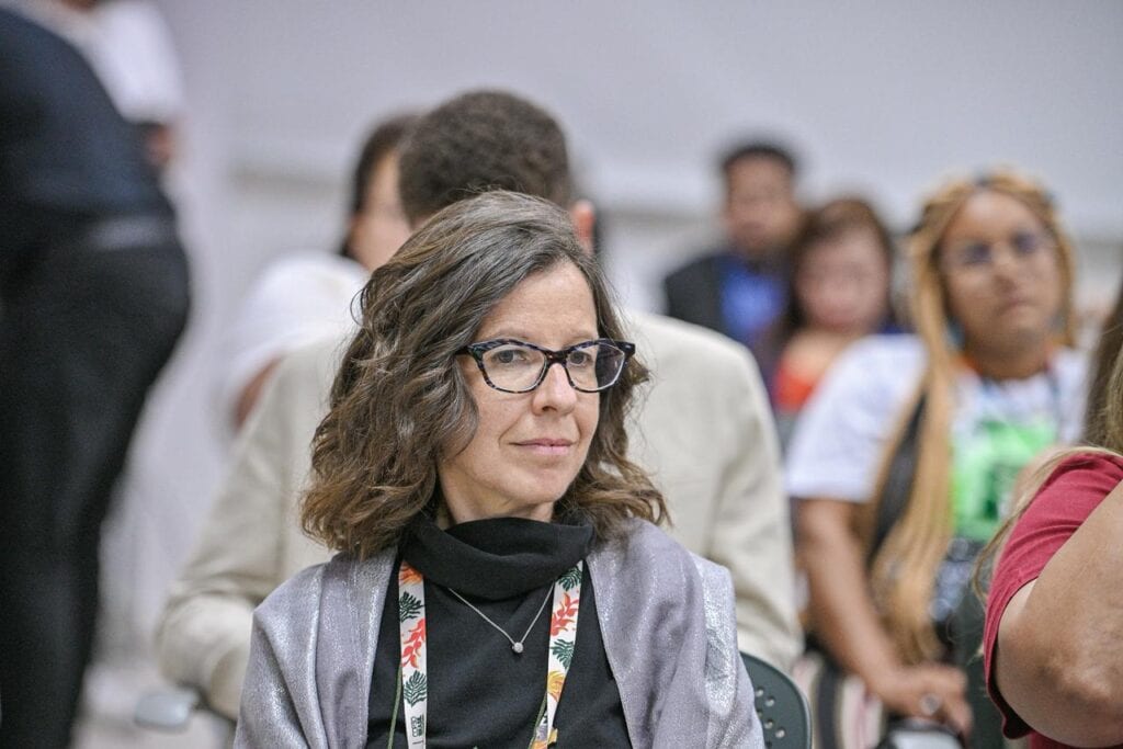 Representante-adjunta do Pnud Brasil, Elisa Calcaterra participa do workshop Sisa 15 anos, reforçando a parceria estratégica com o Acre. Foto: Diego Gurgel/Secom