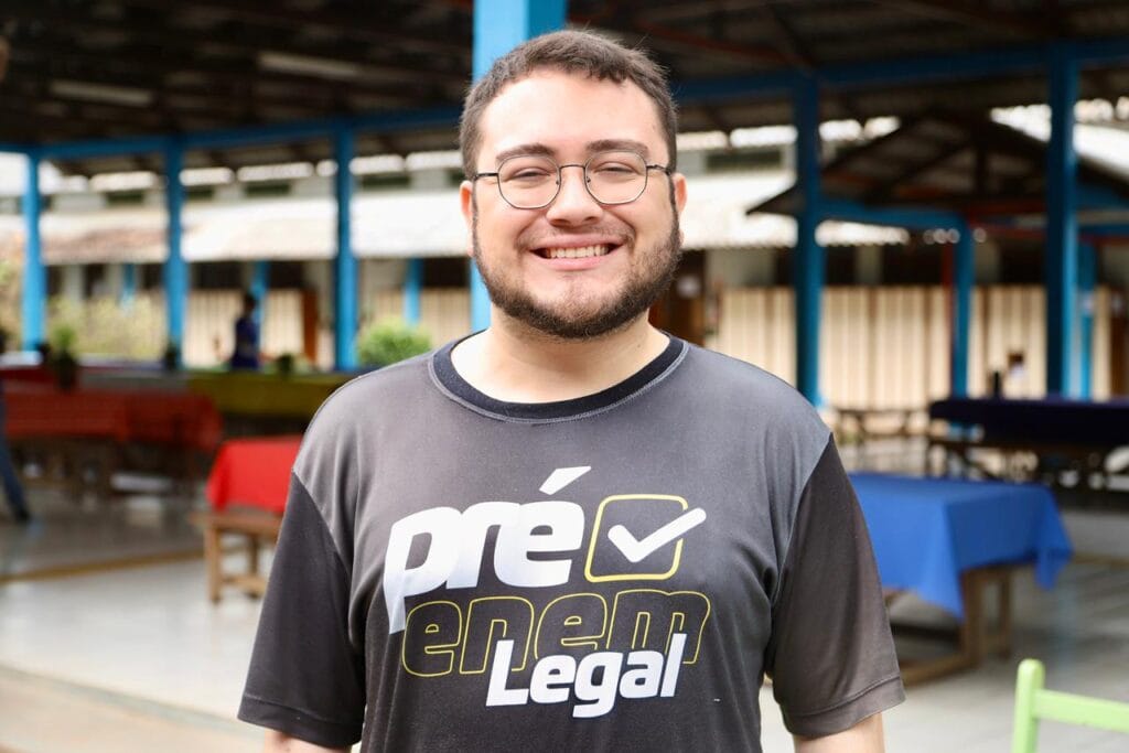 Professor Pedro Henrique foi certeiro no tema da redação do Enem deste ano. Foto: Alice Leão/Secom