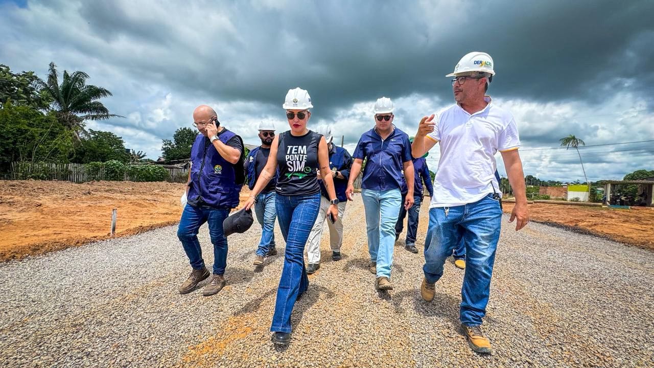 Vistoria da Marinha reforça segurança e avanço da obra da Ponte da Sibéria. Foto: Thauã Conde/Deracre