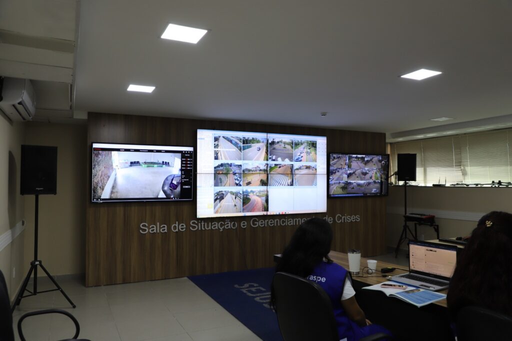 Mais de 600 câmeras em todo o Acre são usadas para auxiliar os agentes de segurança que estão na operação Enem. Foto: Mariana Moreira/Sejusp