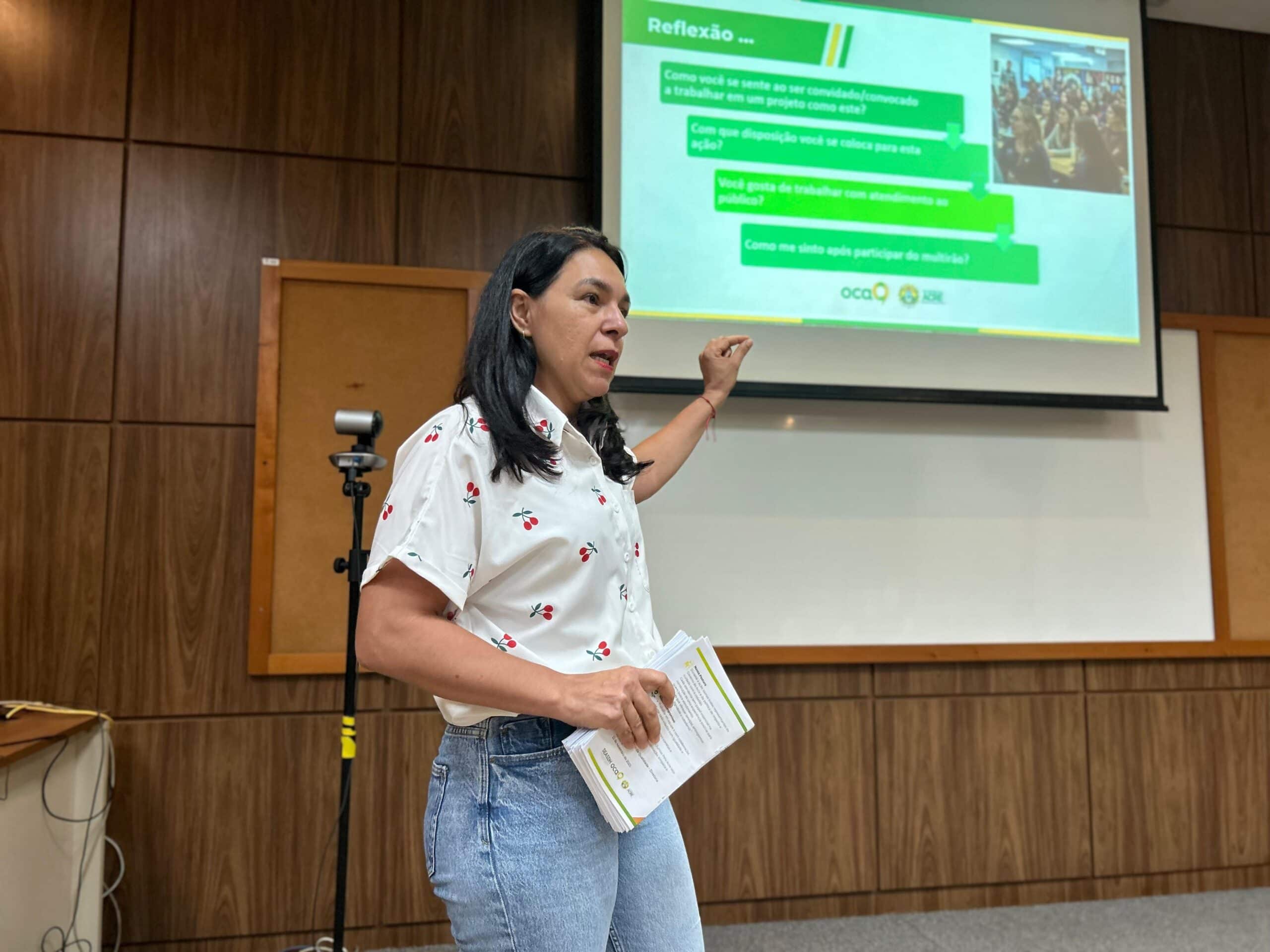 Capacitação orienta equipes sobre organização de fluxos e uso de ferramentas de triagem. Foto: Ludymila Maia/OCA