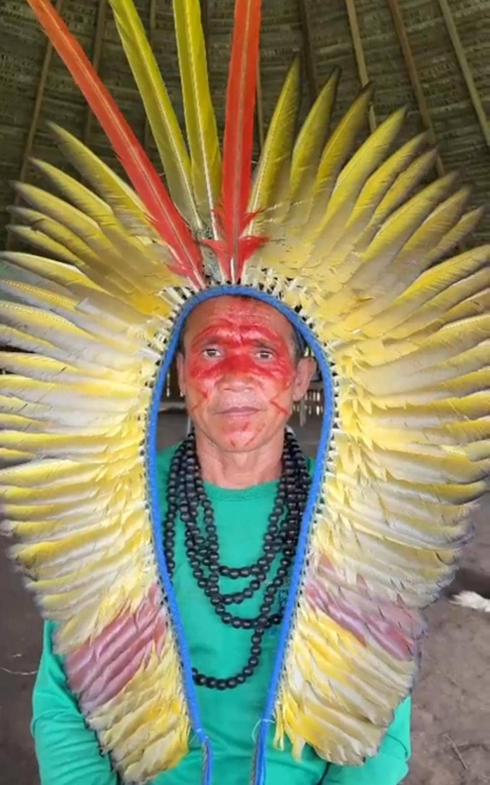 Cacique da aldeia Nova Morada, Denilson de Azevedo Barbosa, participou da capacitação. Foto: cedida