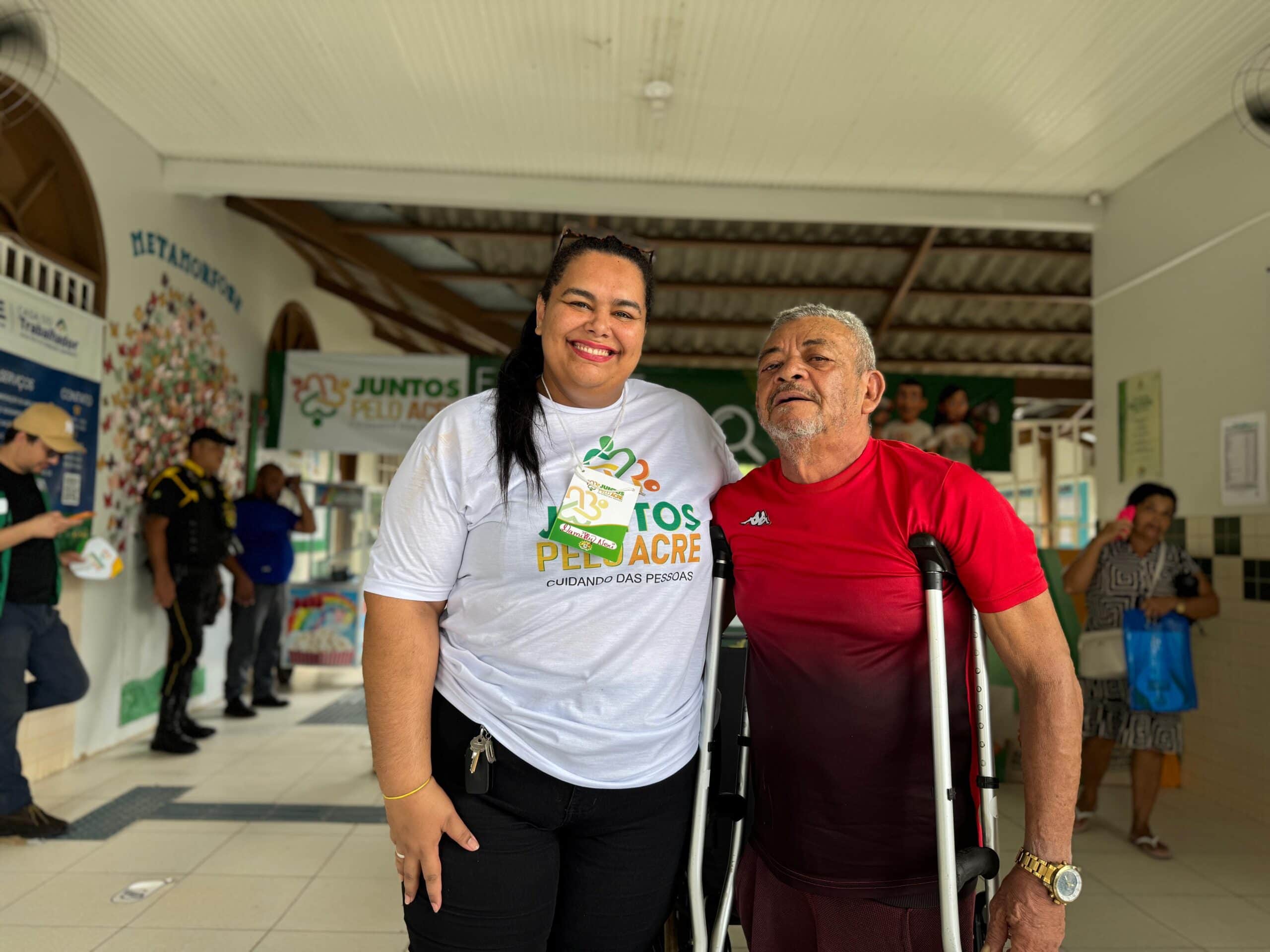 Aloísio emitiu certidão de nascimento, que foi perdida por conta de um incêndio em sua casa, e fez consulta oftalmológica. Foto: Carolina Torres/Secom.