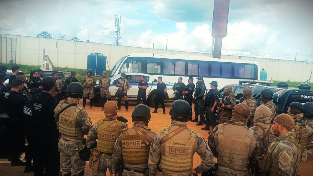 Polícia Penal realiza 9ª fase da Operação Mute no Complexo Penitenciário de Rio Branco. Foto: Zayra Amorim/Iapen