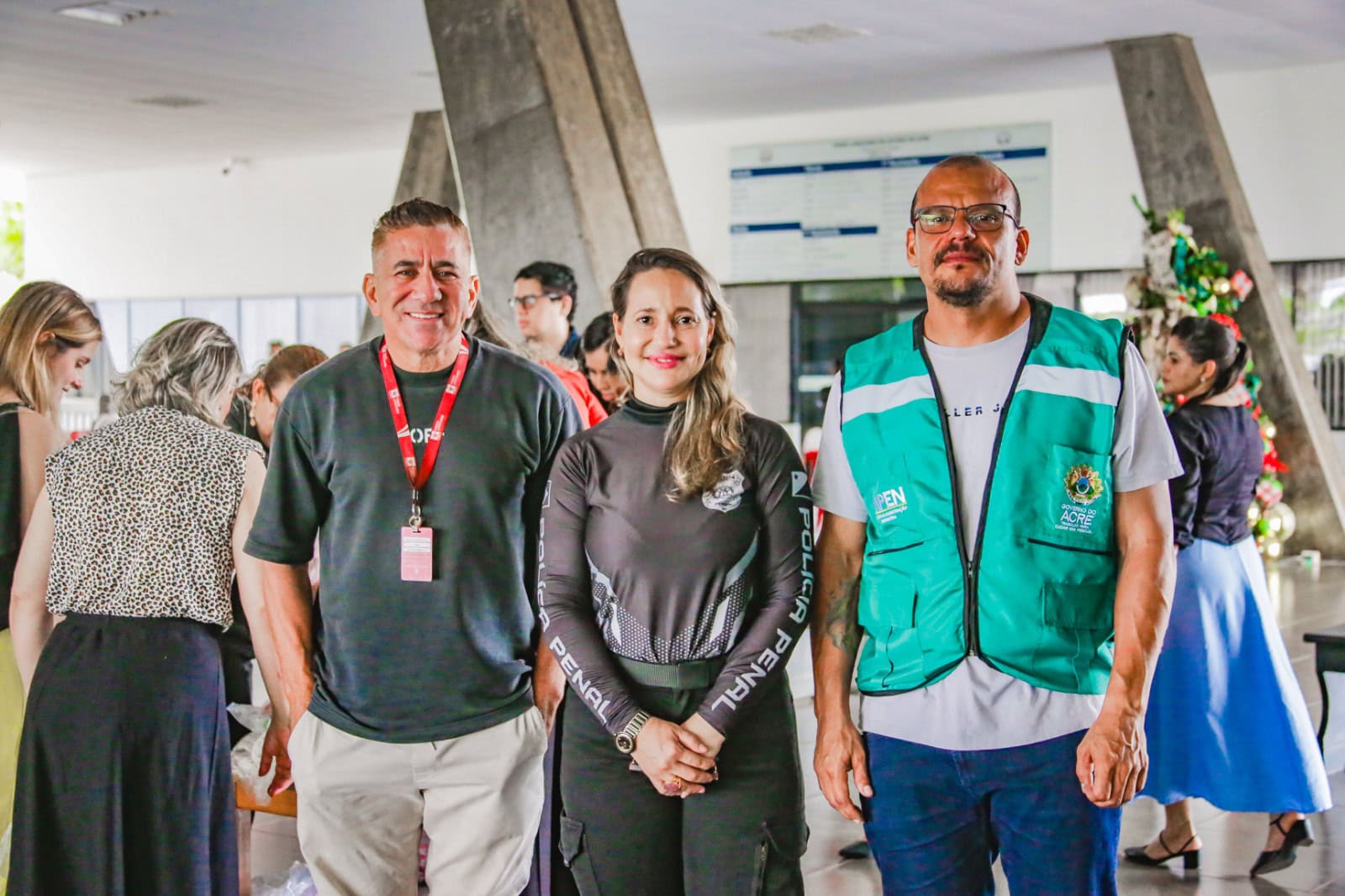 Marcos Frank, presidente do Iapen, e Jamilia Silva, diretora da Divisão do Estabelecimento Penal Feminino de Rio Branco. Foto: Antonio Moura/Iapen