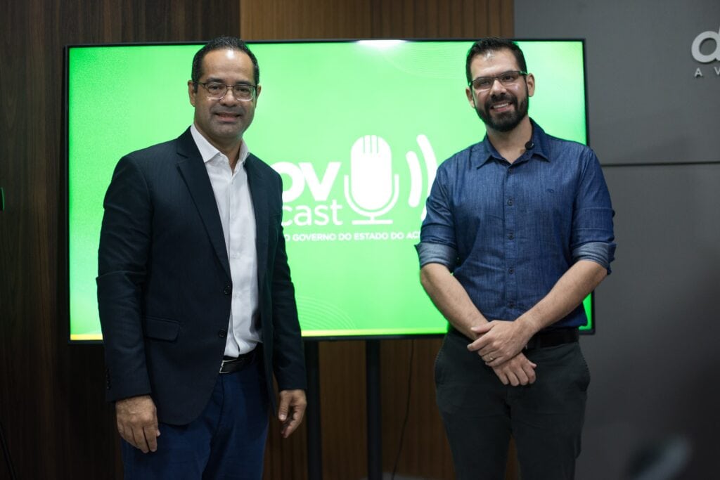 Govcast é o podcast oficial do governo do Acre. Foto: Dhárcules Pinheiro/Sejusp