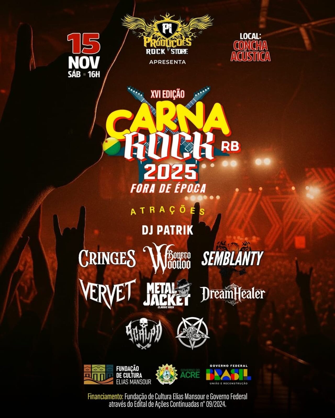 Com apoio do governo do Acre, Carnarock-RB movimenta a Concha Acústica neste sábado, 2 Com apoio do governo do Acre, Carnarock-RB movimenta a Concha Acústica neste sábado,