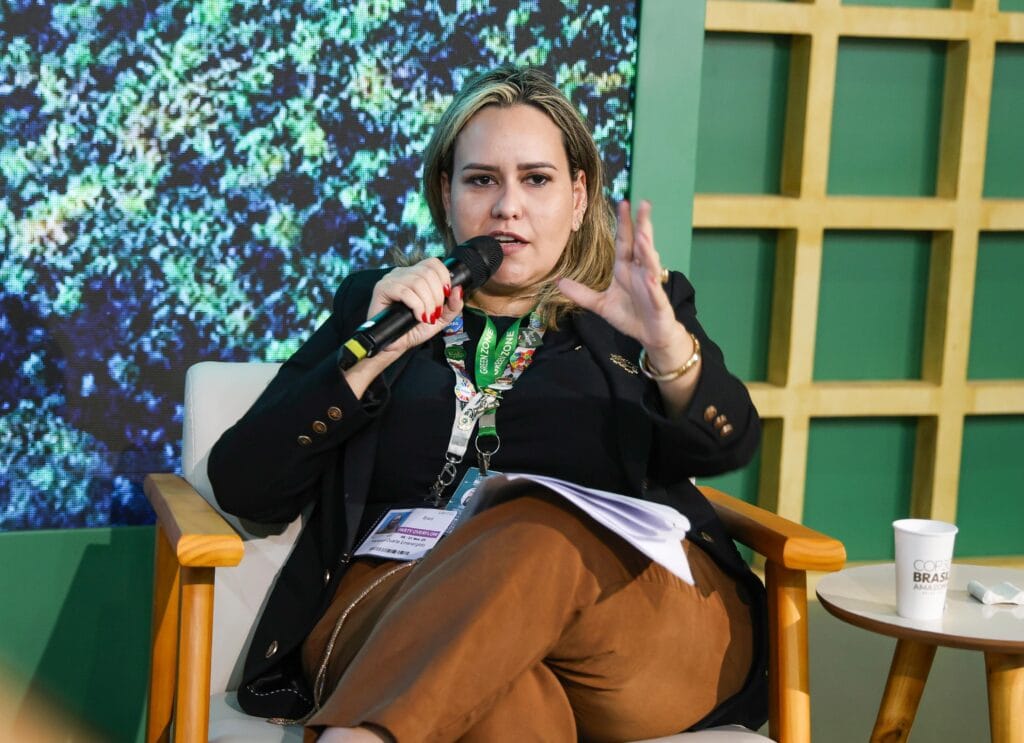 Diretora executiva do CAL, Vanessa Duarte, falou sobre a importância da segurança alimentar. Foto: Pedro Devani/Secom