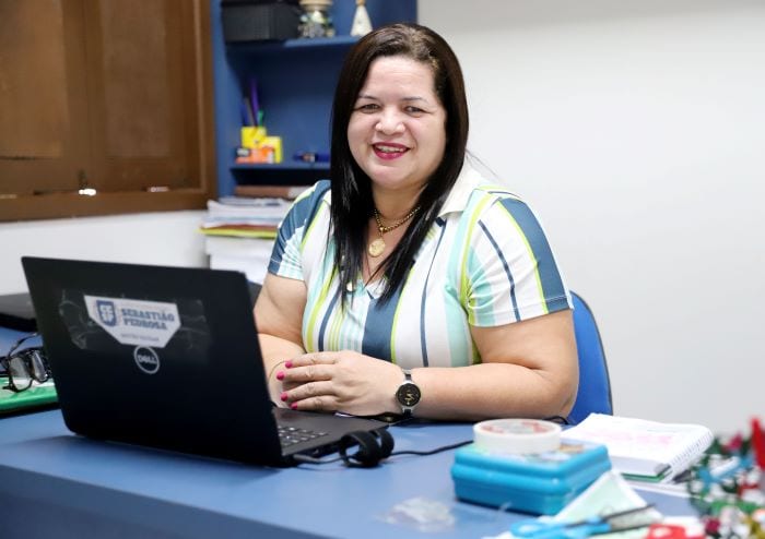Sandy Guedes: “Gestor orienta novos voos para uma escola segura”. Foto: Mardilson Gomes/Arquivo SEE