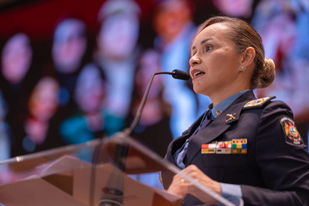 Coronel Marta Renata Freitas foi uma das palestrantes mais aguardadas. Foto: cedida