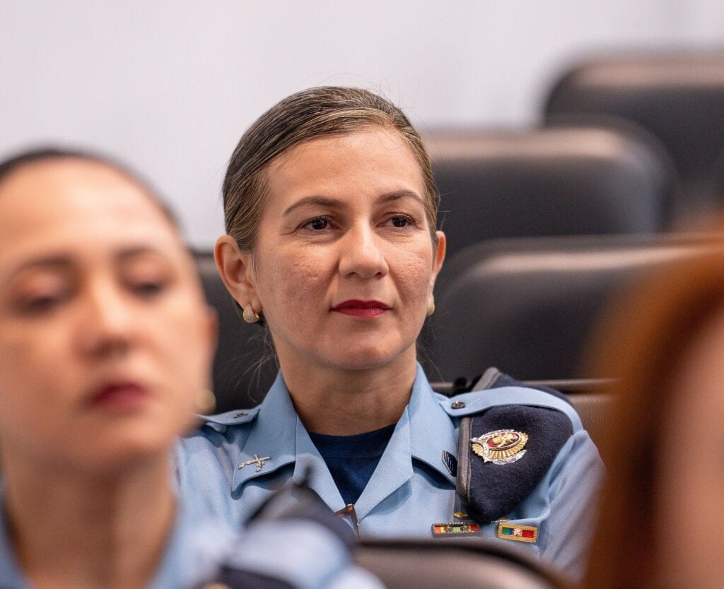 Sargento Rakilene Oliveira, de Feijó, estava na delegação acreana. Foto: cedida