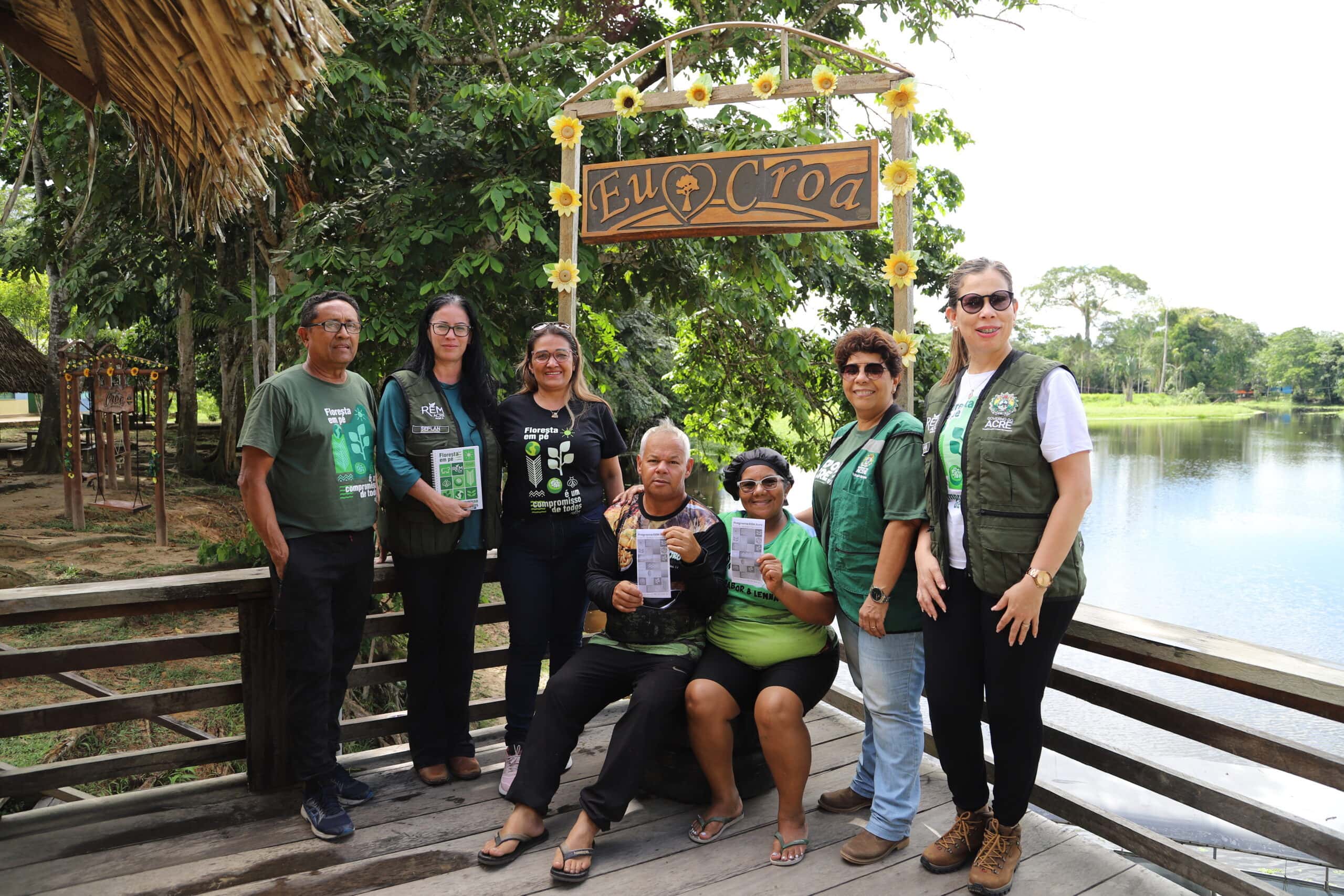 Equipes do Programa REM e da Sete acompanham ações que fortalecem o turismo de base comunitária na região do Rio Croa. Foto: Ellem Jady/REM