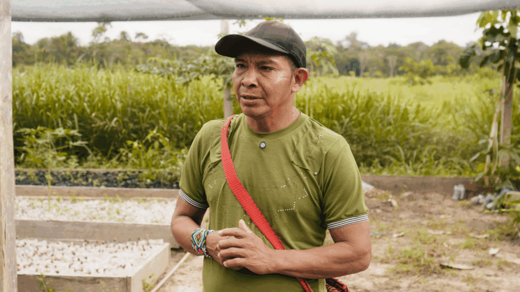 Conselheiro titular representando a Amaaiac, José Marcondes, explica que integrar o conselho reforça o compromisso dos povos tradicionais com a preservação ambiental. Foto: Uêslei Araújo/Sema