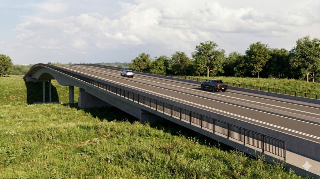 Sexta ponte do Arco Viário integra Lote 3 e amplia reorganização do tráfego urbano. Foto: Ascom/Deracre