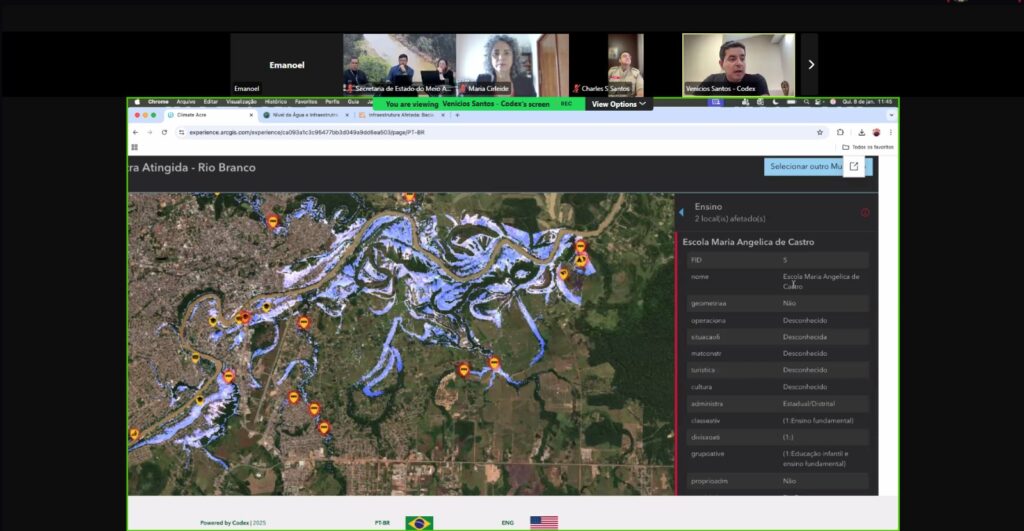 Com foco na prevenção, governo do Acre capacita municípios para uso da plataforma Acre Climate. Foto: Uêslei Araújo/Sema
