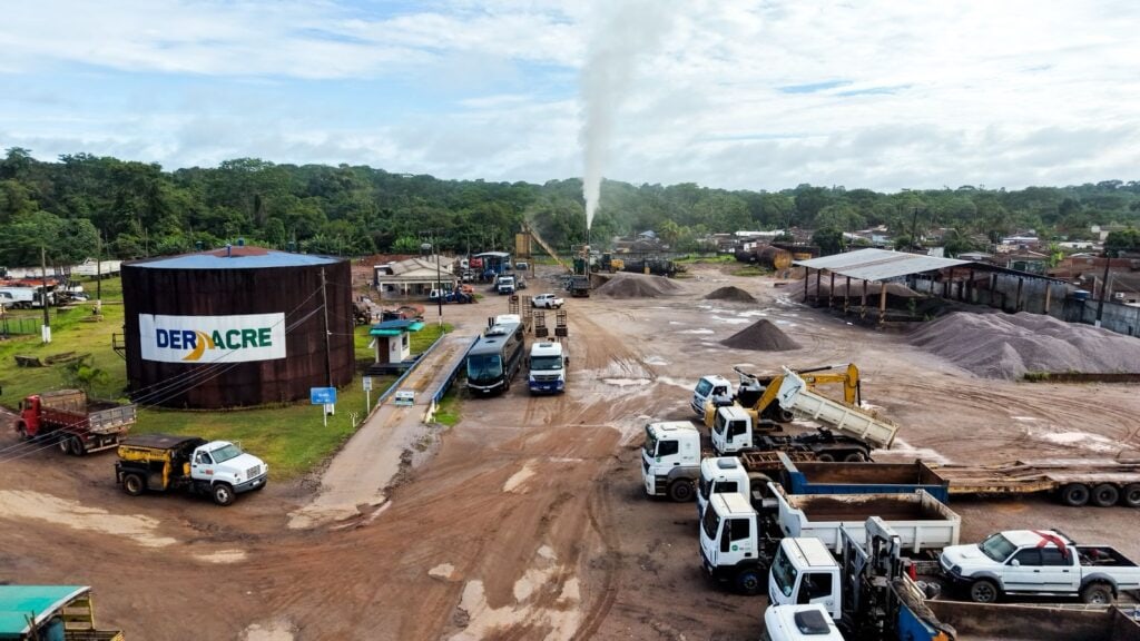 Usina de Asfalto do Deracre mantém atividades durante o inverno. Foto: Luy Andriel/Deracre