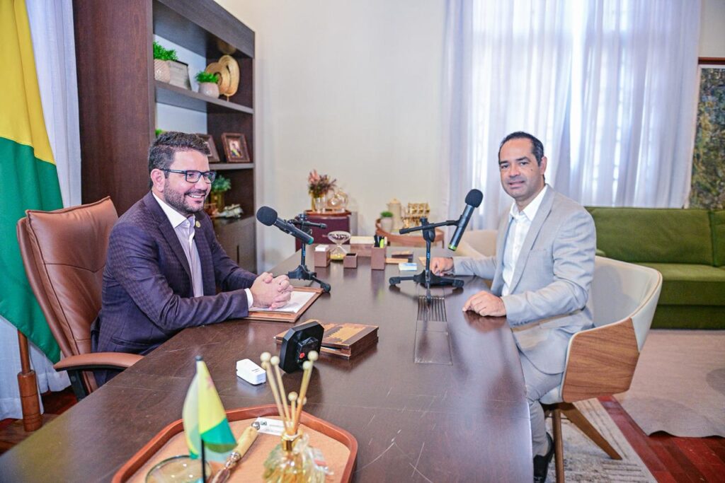 Governador Gladson Camelí faz balanço da suagestão antes de renunciar o cargo. Foto: Diego Gurgel/Secom