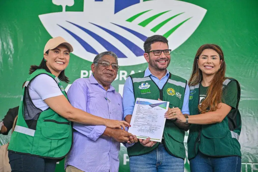 Entregas marcam uma projeção histórica no Acre na regularização fundiária. Foto: Diego Gurgel/Secom