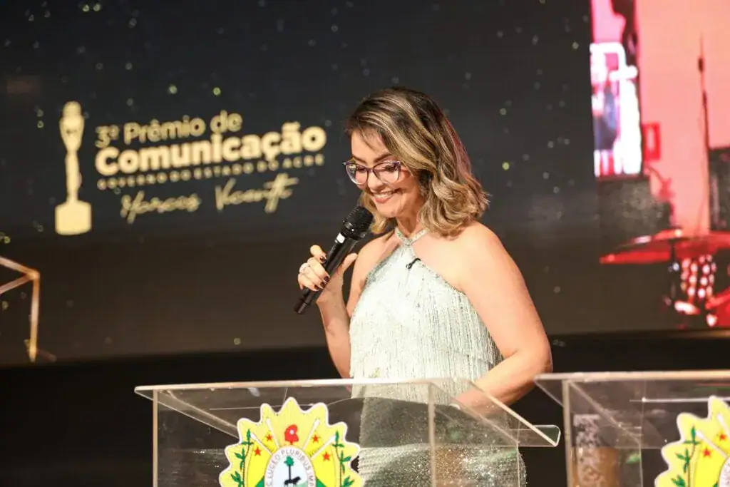 Secretária de comunicação, Nayara Lessa, ressalta que evento valoriza e reconhece os profissionais de imprensa do Acre. Foto: José Caminha/Secom