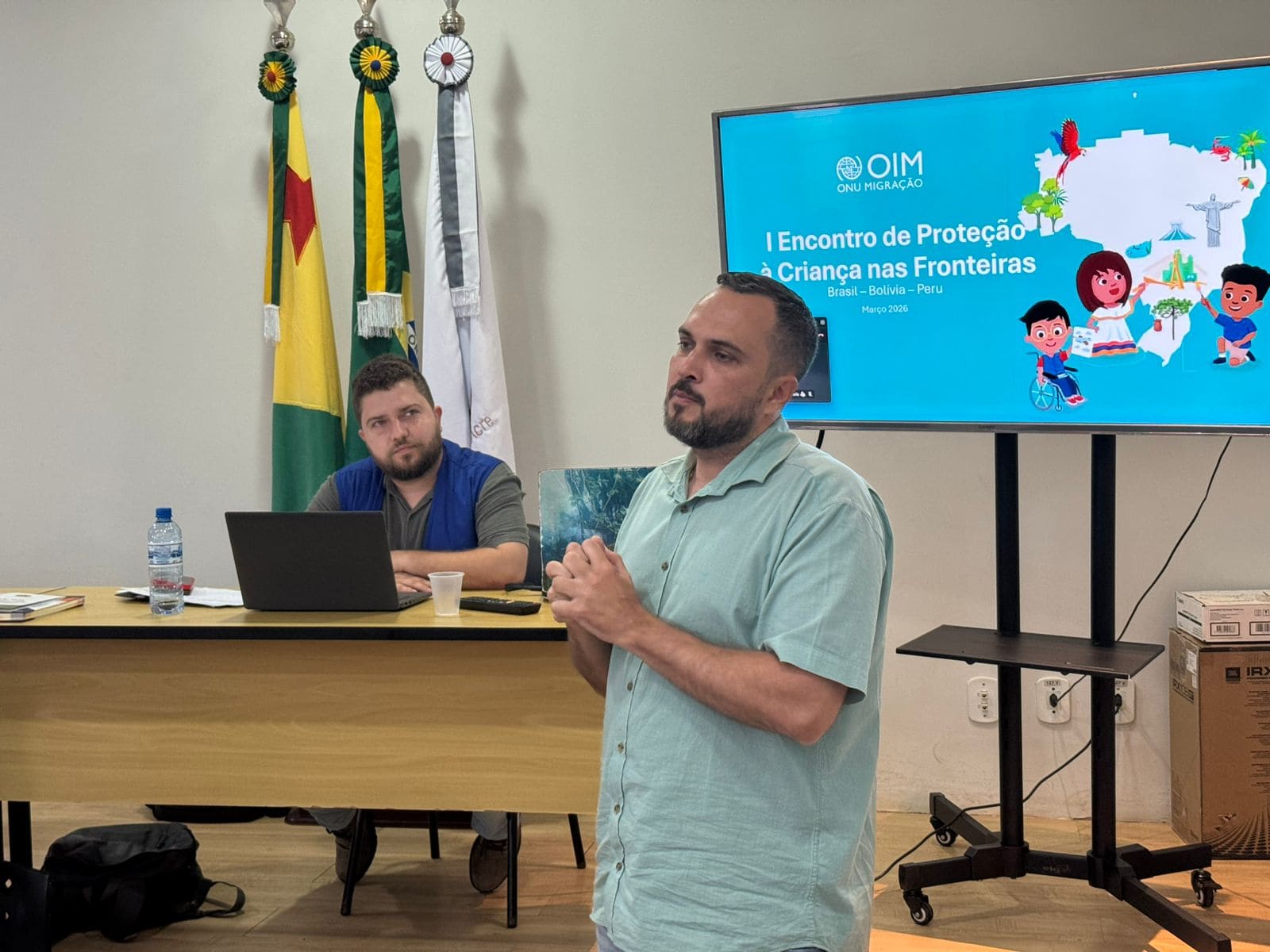 Encontro discute estratégias de proteção à crianças e adolescentes na fronteira. Foto: Leonardo Costa/Secom.