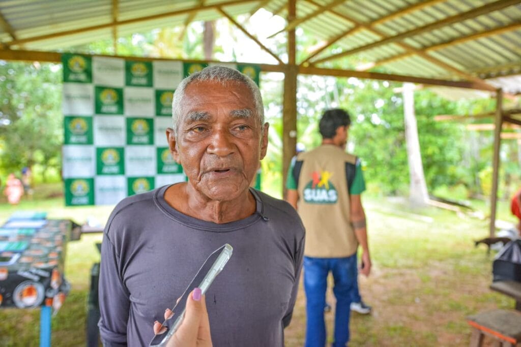 Adimir Sabino: “Receber estes serviços dentro da nossa comunidade é de grande valia, estamos satisfeitos”. Foto: Marcos Santos/Secom