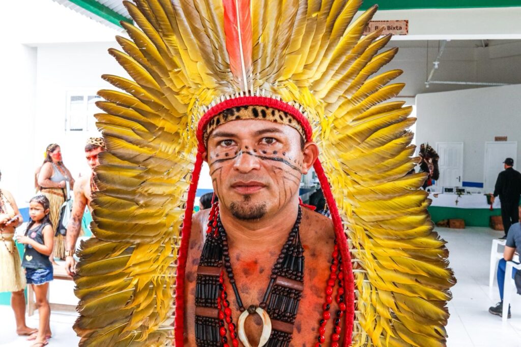 “Privilégio a nossa terra indígena ter uma escola nesse padrão”, diz diretor Alixandre Nukini. Foto: Diego Silva/Secom