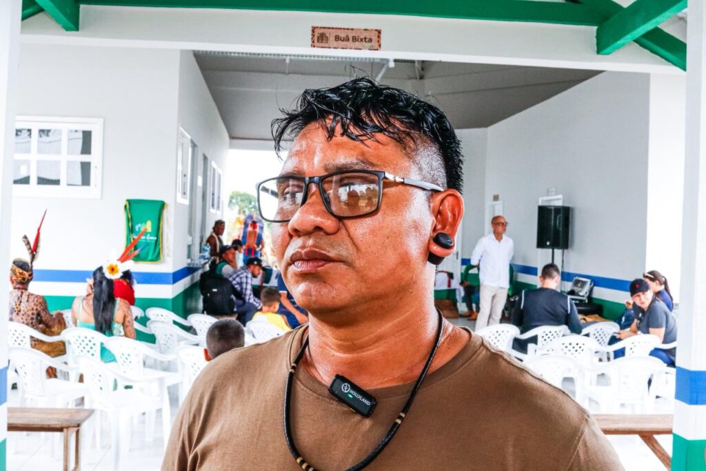 Xitin Nukini é cacique da Aldeia Recanto Verde. Foto: Diego Silva/Secom